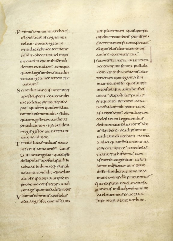 Text Page; Lorsch, Germany; about 826 - 838; Tempera colors on parchment; Leaf: Leaf: 31.6 x 24 cm, 12 7,16 x 9 7,16 in