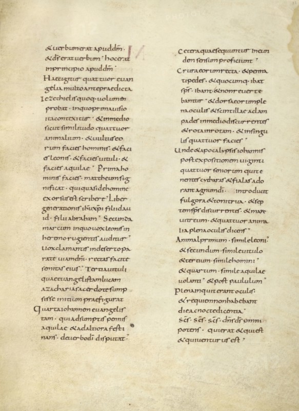 Text Page; Lorsch, Germany; about 826 - 838; Tempera colors on parchment; Leaf: Leaf: 31.6 x 24 cm, 12 7,16 x 9 7,16 in
