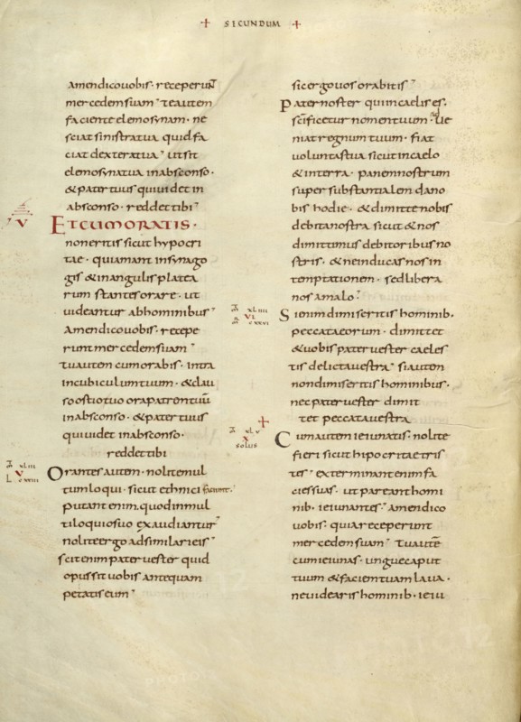 Text Page; Lorsch, Germany; about 826 - 838; Tempera colors on parchment; Leaf: Leaf: 31.6 x 24 cm, 12 7,16 x 9 7,16 in
