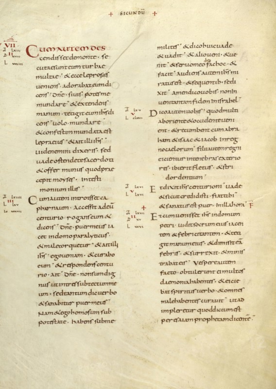 Text Page; Lorsch, Germany; about 826 - 838; Tempera colors on parchment; Leaf: Leaf: 31.6 x 24 cm, 12 7,16 x 9 7,16 in