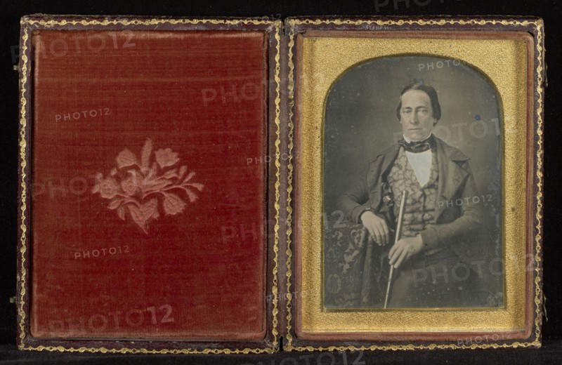 Portrait of a Man in Gold-tinted Waistcoat; Mexico; about 1850s; Hand-colored Daguerreotype