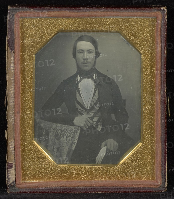 Portrait of a Man at a Table; Mexico; October 21, 1847; Daguerreotype