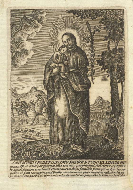 St. Joseph, Collection of Mexican religious engravings, Santisimo i poderosisimo Padre d' Todo el linage Himano
