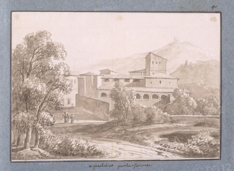 A Pratolino proche Florence, Dessins, Castellan, A. L., Antoine Laurent, 1772-1838, Pencil, ink and wash on paper, 1797-1799