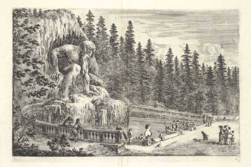 Statue of the Apennines, Descrizione della regia villa, fontane, e fabbriche di Pratolino, Della Bella, Stefano, 1610-1664