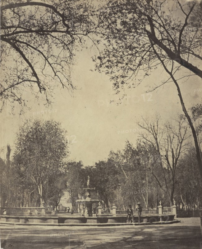 Alameda de Mexico, Views of Mexico City and environs, Charnay, Désiré, 1828-1915, Albumen, 1858, Title from caption written