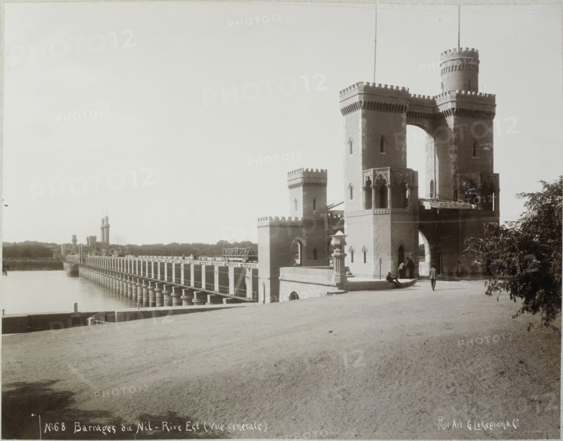 Barrages du Nil, rive est, vue générale Basse Egypte Janvier 1906, Egypt, Travel albums from Fleury's trips to the Middle East