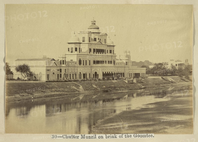 Chutter Munzil on brink of the Goomtee, The Lucknow album: containing a series of fifty photographic views of Lucknow