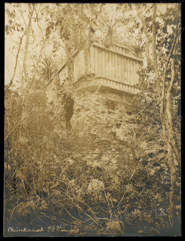 Chúnkanab, el templo, Views of Aztec, Maya, and Zapotec ruins in Mexico, Maler, Teobert, 1842-1914, Gelatin developing out paper