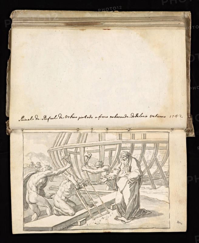 Glama-Stroberle, Joaõ, 1708-1792, pencil, ink, chalk, wash, 1741, Sketchbook II of III dated 14 February 1741