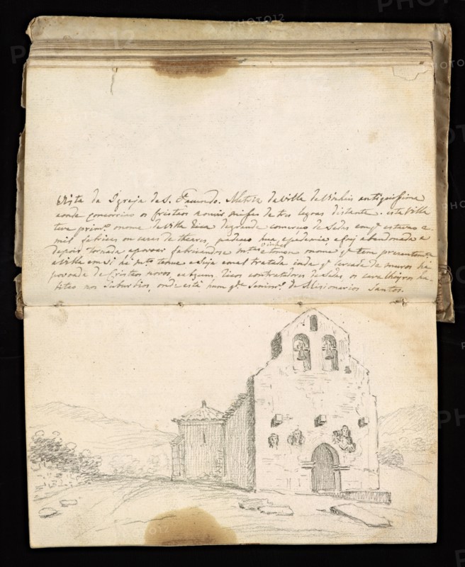 Glama-Stroberle, Joaõ, 1708-1792, pencil, ink, chalk, wash, 1741, Sketchbook II of III dated 14 February 1741