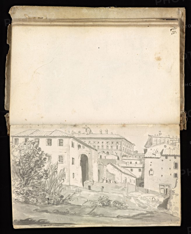 Glama-Stroberle, Joaõ, 1708-1792, pencil, ink, chalk, wash, 1741, Sketchbook II of III dated 14 February 1741