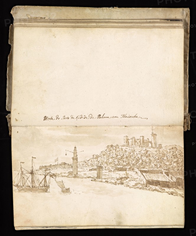 Glama-Stroberle, Joaõ, 1708-1792, pencil, ink, chalk, wash, 1741, Sketchbook II of III dated 14 February 1741