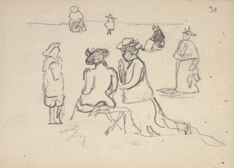 Sketchbook: Women and children, Edmond Cousturier papers, ca. 1890-1908, Cross, Henri-Edmond, 1856-1910, Pencil on paper