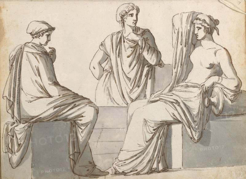 Sketchbook of Roman antiquities, Dupasquier, Antoine-Léonard, 1748?-1832, pen and ink, pencil, wash, 1779, Drawings