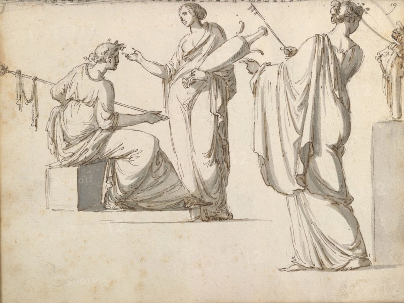 Sketchbook of Roman antiquities, Dupasquier, Antoine-Léonard, 1748?-1832, pen and ink, pencil, wash, 1779, Drawings