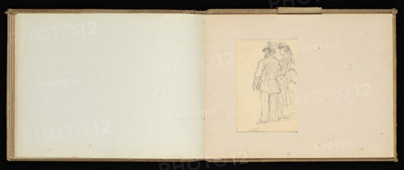 Sketchbook, Preziosi, Amadeo, 1816-1882, pencil, gray wash, white heightening, 1875, The sketchbook by Maltese artist Preziosi