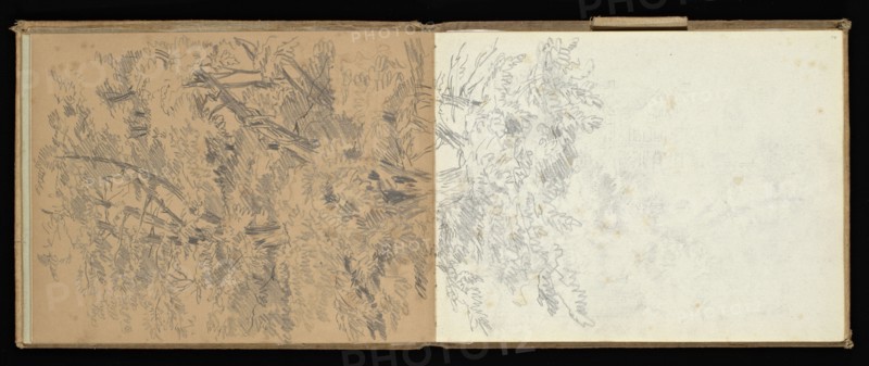 Sketchbook, Preziosi, Amadeo, 1816-1882, pencil, gray wash, white heightening, 1875, The sketchbook by Maltese artist Preziosi