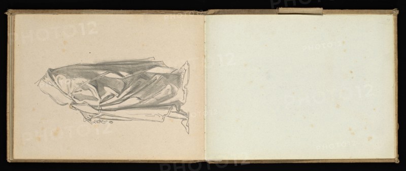 Sketchbook, Preziosi, Amadeo, 1816-1882, pencil, gray wash, white heightening, 1875, The sketchbook by Maltese artist Preziosi