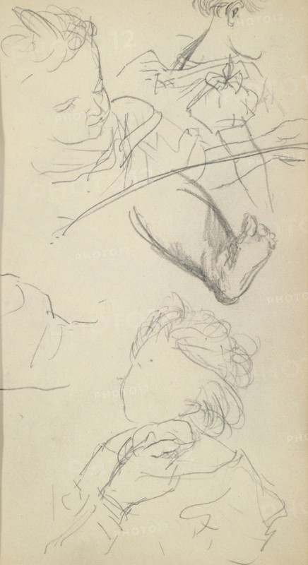 Sketchbook of Adolph Menzel, Menzel, Adolph, 1815-1905, pencil on paper, 1863, German painter