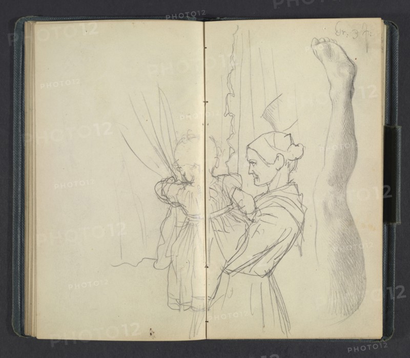 Sketchbook of Adolph Menzel, Menzel, Adolph, 1815-1905, pencil on paper, 1863, German painter