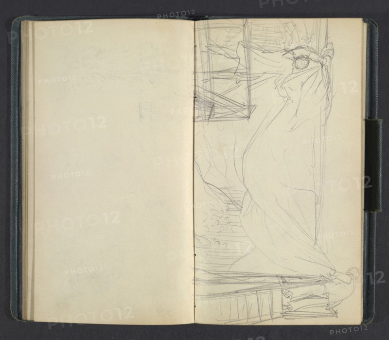 Sketchbook of Adolph Menzel, Menzel, Adolph, 1815-1905, pencil on paper, 1863, German painter