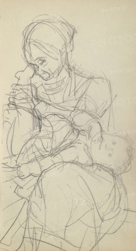 Sketchbook of Adolph Menzel, Menzel, Adolph, 1815-1905, pencil on paper, 1863, German painter