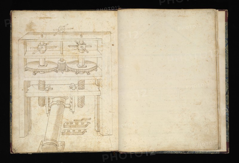 Edificij et machine, Martini, Francesco di Giorgio, 1439-1501, brown ink and wash, ca. 1475-ca. 1480