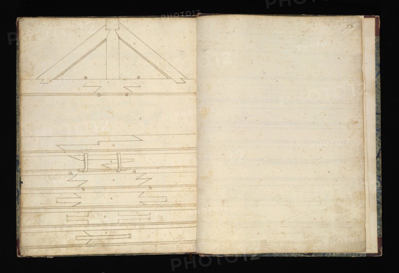 Edificij et machine, Martini, Francesco di Giorgio, 1439-1501, brown ink and wash, ca. 1475-ca. 1480