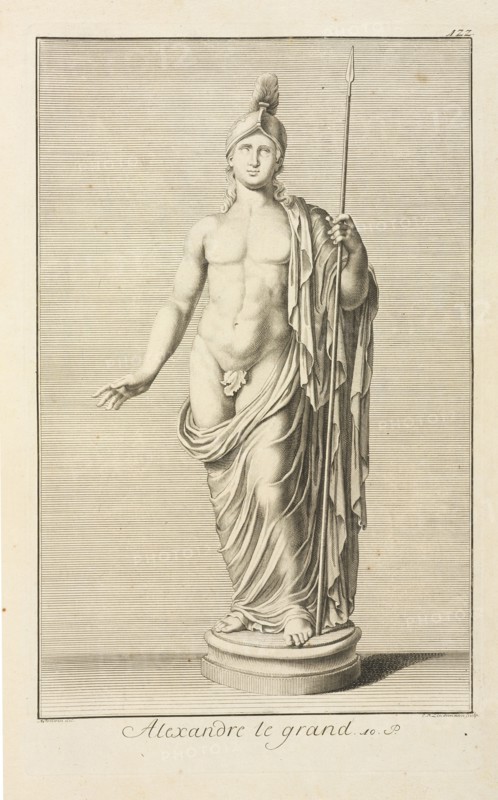 Alexandre le grand, Recueil des marbres antiques qui se trouvent dans la galerie du roy de Pologne, Lindemann, Christian Philipp