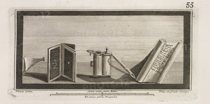 Headpiece from page 55, Delle antichità di Ercolano, Grado, Filippo de, Vanni, Niccolo, 18th c., Copper engraving, 1757-1792