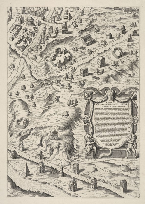 Urbis Romae Sciographia ex Antiquus Monumentis Accuratiss. Delineata. Collection of maps of Rome, Du Pérac, Etienne, d. 1604