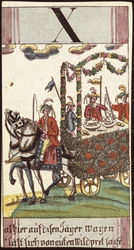 Alhier auf disen Jäger Wagen läst sich von güten Wildpret sagen, Baurn Hochzeit, Göbl, Andreas Benedictus, 1765-1792, Etching