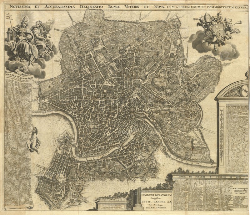 Novissima et Accuratissima Delineatio Romae Veteris et Novae in Viatorum Usum et Commoditatem Excusa, Rome moderne: première