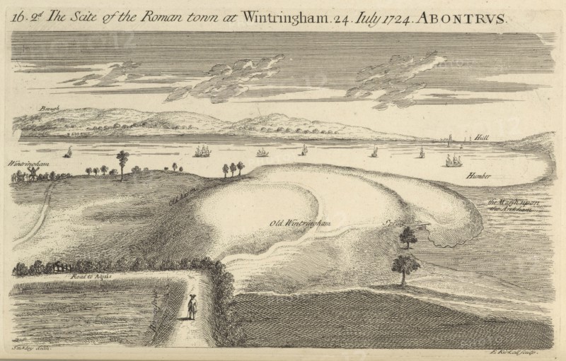 The Scite of the Roman town at Wintringham. 24. July 1724. Abontrus, Itinerarium curiosum: or, An account of the antiquities