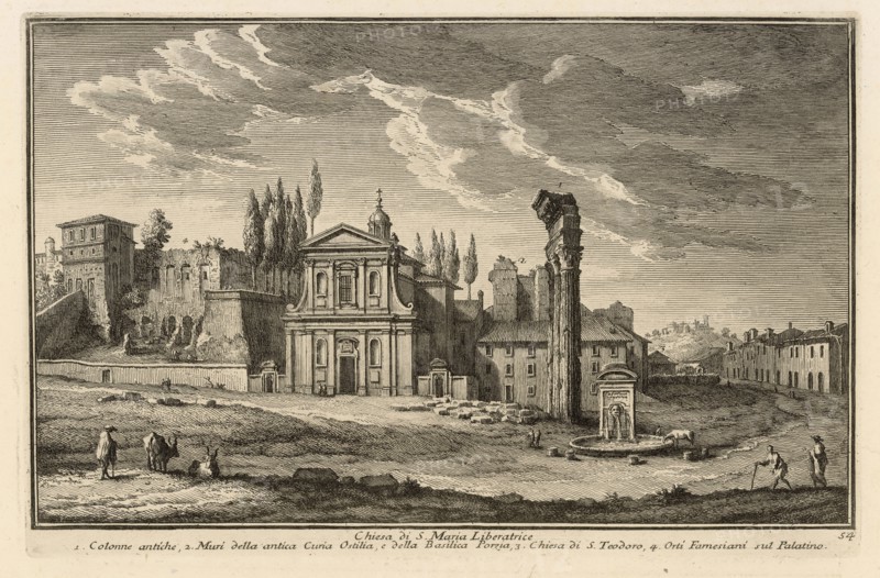 Chiesa di S. Maria Liberatrice, Delle magnificenze di Roma antica e moderna, Vasi, Giuseppe, 1710-1782, Engraving, 1747-1761