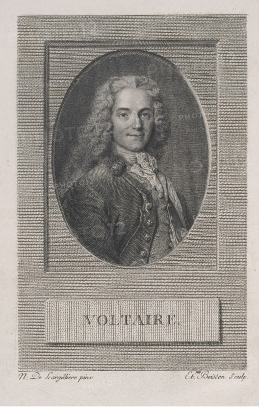 Voltaire, Oeuvres completes de Voltaire, Beisson, François-Joseph-Etienne, 1759-1820, Voltaire, 1694-1778, Engraving, 1785-1789