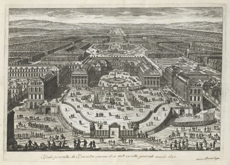 A General View of Versailles as Seen in the Present Year 1682, Perelle engravings of Paris, royal residences, chateaux of France