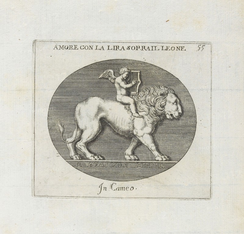 Amore Con La Lira Sorrail Leone: In Cameo, Le gemme antiche figurate, Agostini, Leonardo, 1593-ca. 1670, Bellori, Giovanni