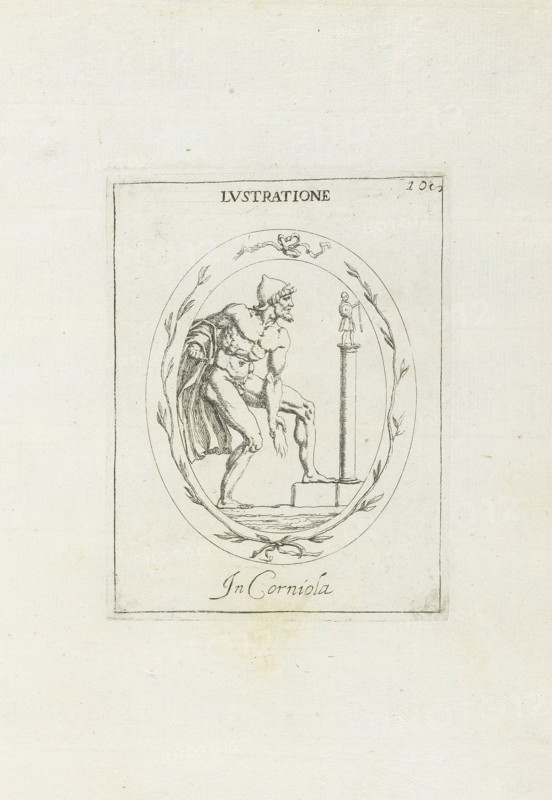 Ilustratione: In Corniola, Le gemme antiche figurate, Agostini, Leonardo, 1593-ca. 1670, Bellori, Giovanni Pietro, 1615?-1696