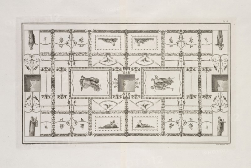 Tavola IX, Le antiche camere esqviline, dette comvnemente delle Terme di Tito, Romanis, Antonio de, Engraving, 1822