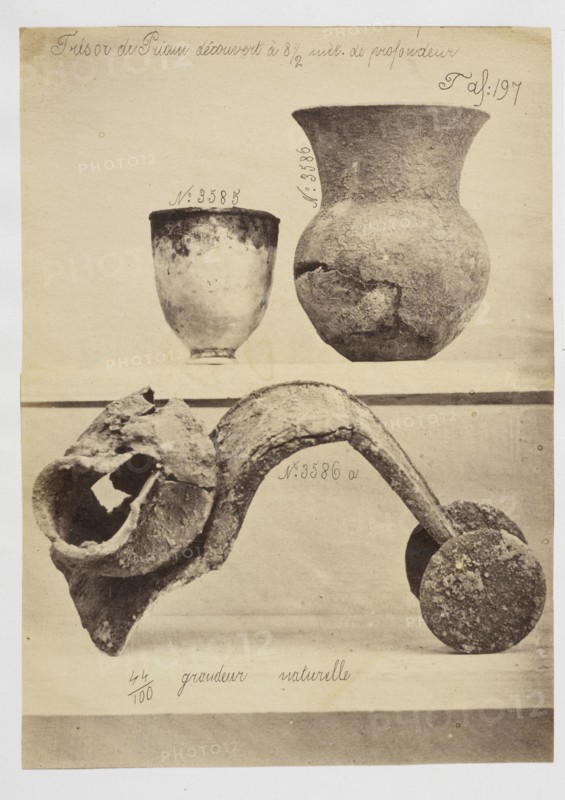 Metal objects from Priam's Treasure, Troy, Antiquités Troyennes: rapport sur les fouilles de Troie, Rangabé, Alexandre Rizos