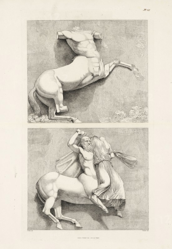 Plate 58, The Elgin marbles from the Temple of Minerva at Athens: on sixty-one plates, selected from Stuart's and Revett's