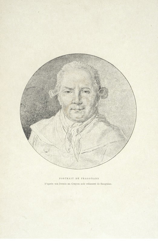 Portrait de Fragonard, Honoré Fragonard: sa vie et son oeuvre, Portalis, Roger, baron, 1841-1912, Engraving, 1889, Frontispiece