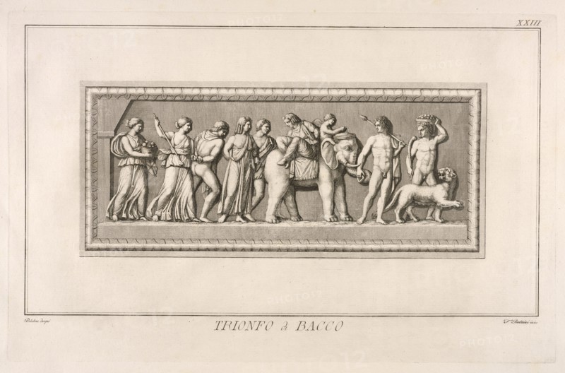 Trionfo di Bacco, Il museo Pio-Clementino, Visconti, Ennio Quirino, 1751-1818, Visconti, Giovanni Battista, d. 1722, Engraving