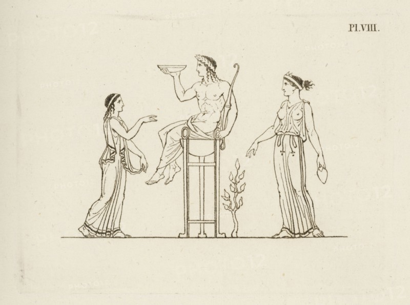 Pl. XIII. A collection of antique vases, altars, paterae, tripods, candelabra, sarcophagi, andc. from various museums