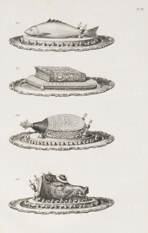 Sommaire de la Planche Soixante-Deuxième, Cuisine artistique: études de l'école moderne: ouvrage en deux parties, renfermant