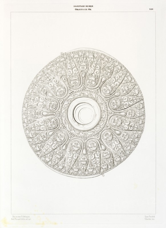 Objets en Or, Antiquités du Bosphore Cimmérien conservé es au Musée impérial de l'Ermitage, Piccard, Rodolphe, 1807-1888