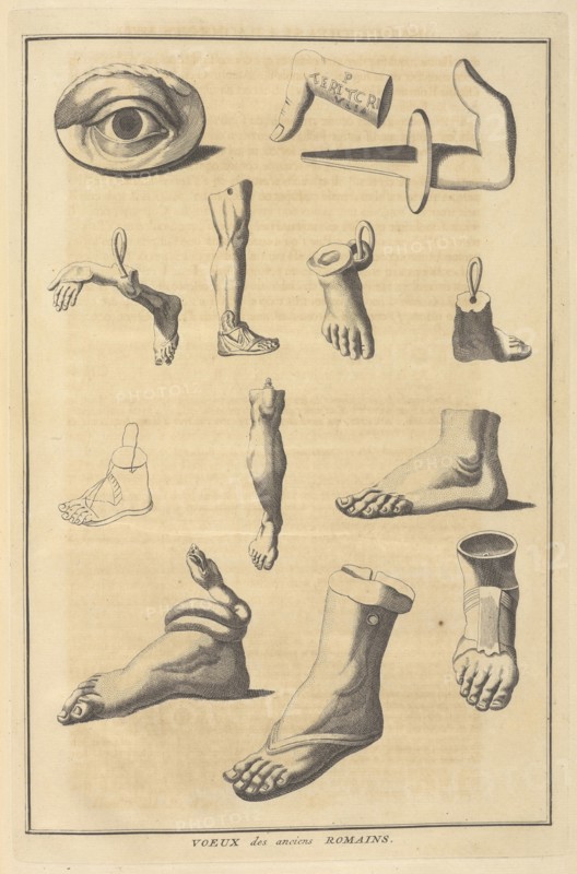Votive Figures of the Ancient Romans, Ceremonies et coutumes religieuses de tous les peuples du monde, Picart, Bernard, 1673