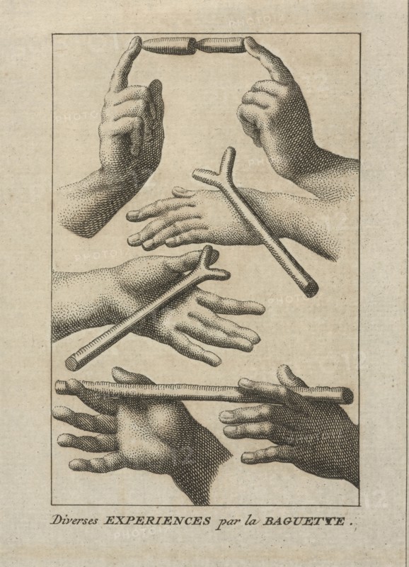 Various Experiments with a Rod, Ceremonies et coutumes religieuses de tous les peuples du monde, Engraving, 1723-1743
